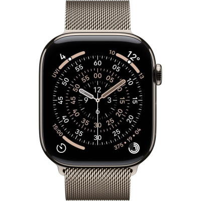 Apple Watch Series 11 GPS + Cellular 46mm Natural Tit. Case w. Natural Milanese Loop - M/L (MFD04)