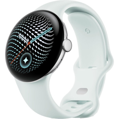 Google Pixel Watch 5 41mm Wi-Fi Polished Silver Aluminum case / Fog Active Band