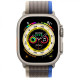Apple Watch Ultra GPS + Cellular 49mm Titanium Case with Blue/Gray Trail Loop - S/M (MNHE3/MNHL3)
