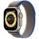 Apple Watch Ultra GPS + Cellular 49mm Titanium Case with Blue/Gray Trail Loop - S/M (MNHE3/MNHL3)