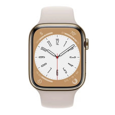 Apple Watch Series 8 GPS + Cellular 41mm Gold S. Steel Case w. Starlight S. Band (MNJC3)