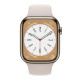 Apple Watch Series 8 GPS + Cellular 41mm Gold S. Steel Case w. Starlight S. Band (MNJC3)