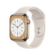 Apple Watch Series 8 GPS + Cellular 41mm Gold S. Steel Case w. Starlight S. Band (MNJC3)