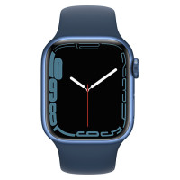 Apple Watch Series 7 GPS 41mm Blue Aluminum Case With Sport Band - Blue MKN13A