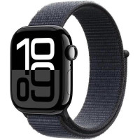 Apple Watch Series 10 GPS 46mm Jet Black Aluminum Case w. Ink Sport Loop (MWWR3) Refurbished