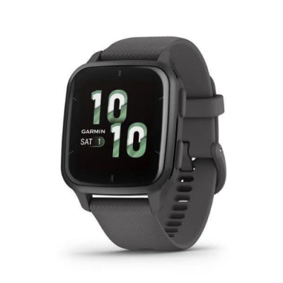 Garmin Venu Sq 2 Slate Aluminum Bezel with Shadow Gray Case and Silicone Band (010-02701-00/10)