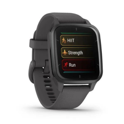Garmin Venu Sq 2 Slate Aluminum Bezel with Shadow Gray Case and Silicone Band (010-02701-00/10)