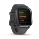 Garmin Venu Sq 2 Slate Aluminum Bezel with Shadow Gray Case and Silicone Band (010-02701-00/10)