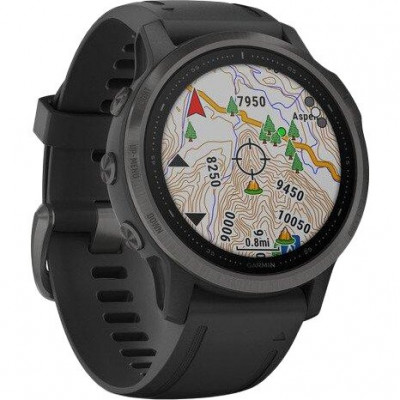 Garmin Fenix 6S Carbon Gray DLC with Black Band (010-02159-25)