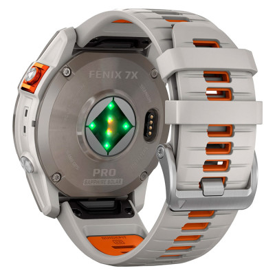 Garmin Fenix 7X Pro Sapphire Solar Titanium with Grey/Orange Band (010-02778-64)