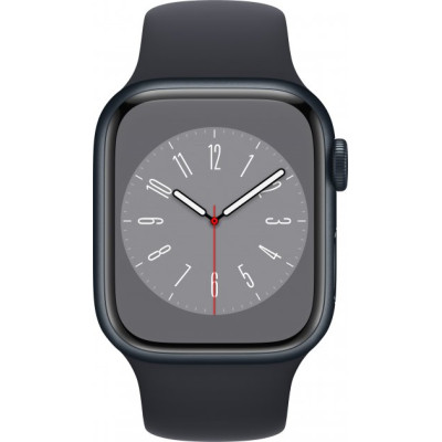 Apple Watch Series 8 GPS 41mm Midnight Aluminum Case w. Midnight Sport Band (MNP53)