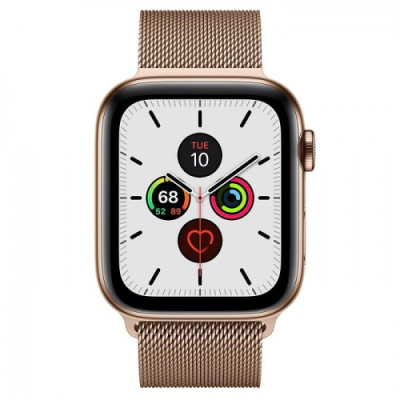 Apple Watch Series 5 LTE 44mm Gold Steel w. Gold Milanese Loop - Gold Steel (MWW62/MWWJ2)