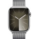 Apple Watch Series 9 GPS + Cellular 45mm Silver S. Steel Case w. Silver Milanese Loop (MRMQ3)