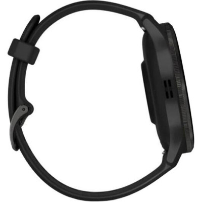 Garmin Venu 3 Slate Stainless Steel Bezel with Black Case and Silicone Band (010-02784-01/51/41)