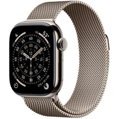Apple Watch Series 11 GPS + Cellular 42mm Natural Tit. Case w. Natural Milanese Loop (MF8P4)