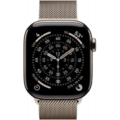 Apple Watch Series 11 GPS + Cellular 42mm Natural Tit. Case w. Natural Milanese Loop (MF8P4)