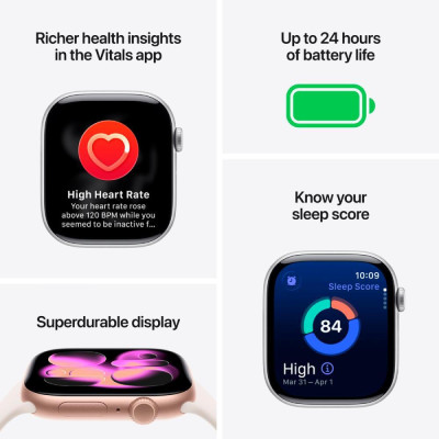 Apple Watch Series 11 GPS + Cellular 42mm Natural Tit. Case w. Natural Milanese Loop (MF8P4)