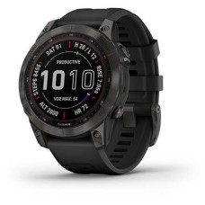 Garmin Fenix 7 Sapphire Solar Carbon Gray DLC Titanium with Black Band (010-02540-20/21)