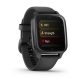 Garmin Venu Sq 2 – Music Edition Slate Aluminum Bezel with Black Case and Silicone Band (010-02700-00/10)