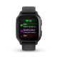 Garmin Venu Sq 2 – Music Edition Slate Aluminum Bezel with Black Case and Silicone Band (010-02700-00/10)