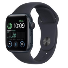 Apple Watch SE 2 GPS 44mm Midnight Aluminum Case w. Midnight S. Band S/M (MNTF3)