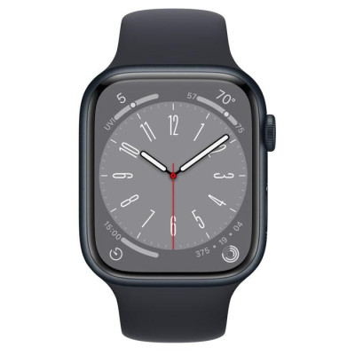 Apple Watch Series 8 GPS + Cellular 45mm Midnight Aluminum Case w. Midnight Sport Band (MNK43)
