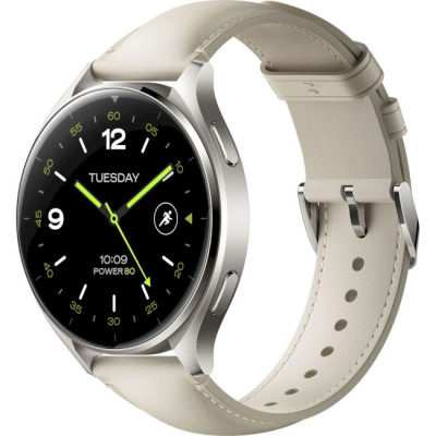 Xiaomi Watch 2 Titan Gray Case with White Leather Strap (BHR9306GL)