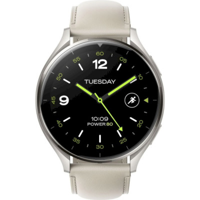 Xiaomi Watch 2 Titan Gray Case with White Leather Strap (BHR9306GL)