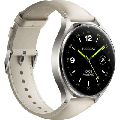 Xiaomi Watch 2 Titan Gray Case with White Leather Strap (BHR9306GL)