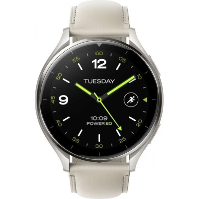 Xiaomi Watch 2 Titan Gray Case with White Leather Strap (BHR9306GL)