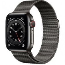 Apple Watch Series 6 GPS + Cellular 44mm Graphite Stainless Steel Case w. Graphite Milanese L. (M07R3)