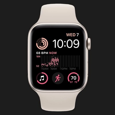 Apple Watch SE 2 GPS 40mm Starlight Aluminum Case W. Starlight S. Band - M/L (MNT63)