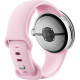 Google Pixel Watch 3 41 mm Wi-Fi Polished Silver Aluminum Case/Rose Quartz Active Band