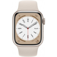 Apple Watch Series 8 GPS 41mm Starlight Aluminum Case w. Starlight S. Band - M/L (MNUF3)