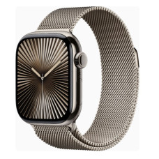 Apple Watch Series 10 GPS + Cellular 42mm Natural Titanium Case w. Natural Milanese Loop (MWXF3)