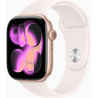 Apple Watch Series 11 GPS 46mm Rose Gold Alu. Case w. Light Blush S. Band - S/M (MEV64)