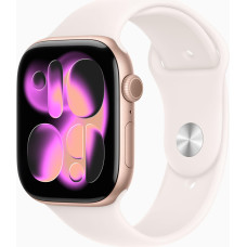 Apple Watch Series 11 GPS 46mm Rose Gold Alu. Case w. Light Blush S. Band - S/M (MEV64)