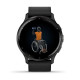 Garmin Venu 3 Slate S. Steel Bezel w. Black Case and Leather Band (010-02784-52)