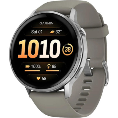 Garmin Venu 4 45 mm Silver with Silver Gray Silicone Band (010-03014-01/41)