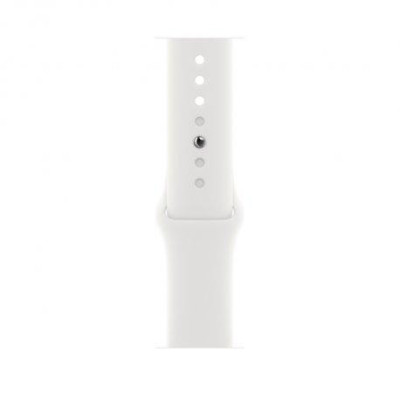 Apple Watch Series 8 GPS + Cellular 45mm Silver Aluminum Case with White Sport Band - M/L (MP4W3)