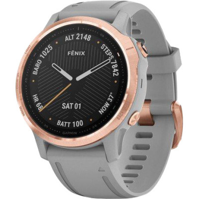 Garmin Fenix 6S Rose Gold-tone with Powder Gray Band (010-02159-21/20)