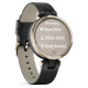 Garmin Lily Cream Gold Bezel з Black Case і Italian Leather Band (010-02384-B1)