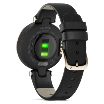 Garmin Lily Cream Gold Bezel з Black Case і Italian Leather Band (010-02384-B1)