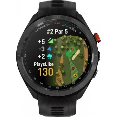 Garmin Approach S70 47mm B. Ceramic Bezel w. Black S. Band (010-02746-02/12)