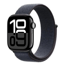 Apple Watch Series 10 GPS + Cellular 42mm Jet Black Aluminum Case w. Ink S. Loop (MWX83)