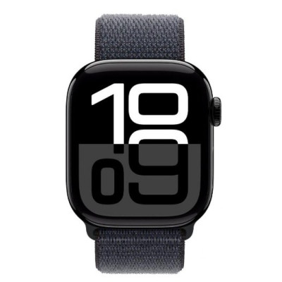 Apple Watch Series 10 GPS + Cellular 42mm Jet Black Aluminum Case w. Ink S. Loop (MWX83)