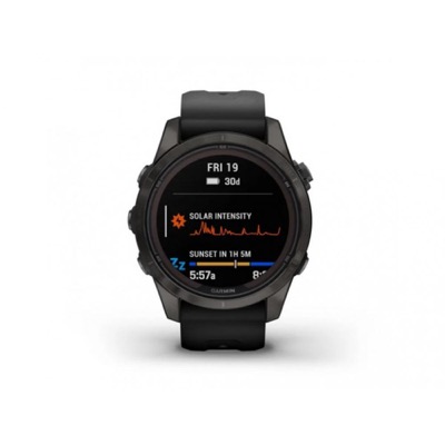 Garmin Fenix 7S Pro Sapphire Solar Carbon G. DLC Tit. with Black Band (010-02776-10/11)