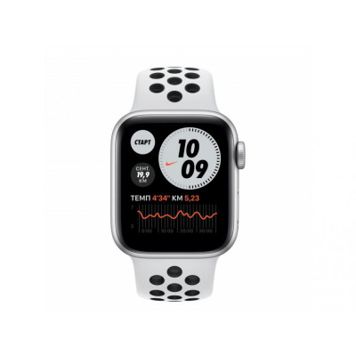 Apple Watch Nike SE GPS 44mm Silver Alum Case w. Pure Plat./Black Nike S. Band (MKQ73)