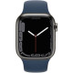 Apple Watch Series 7 GPS + Cellular 41mm Graphite S. Steel Case w. Abyss Blue S. Band (MKHJ3MKJ13)