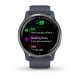Garmin Venu 2 Silver Bezel with Granite Blue Case and Silicone Band (010-02430-10/00)